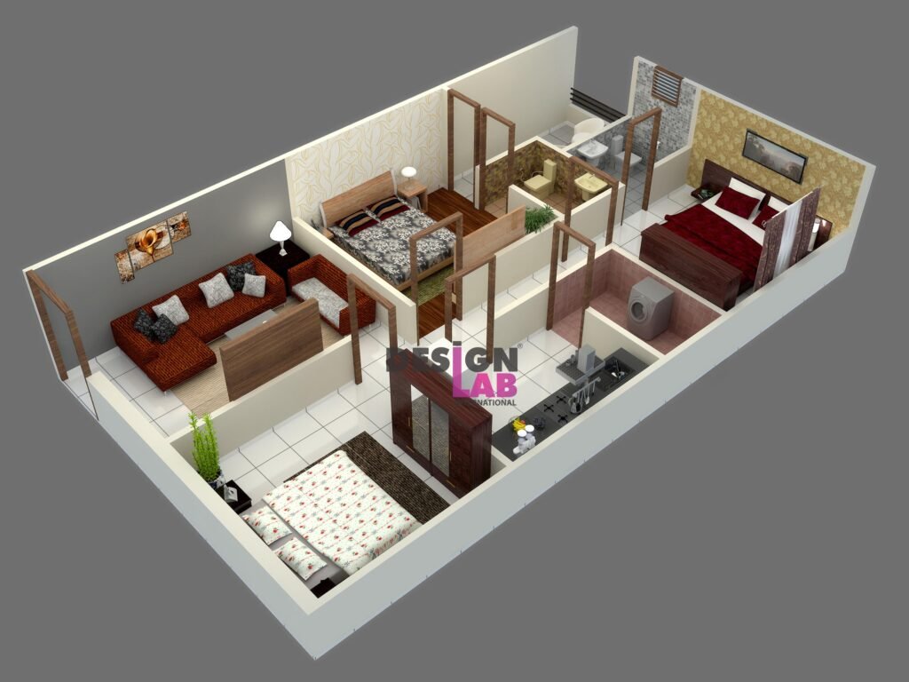 3 bhk house plan in 1500 sq ft