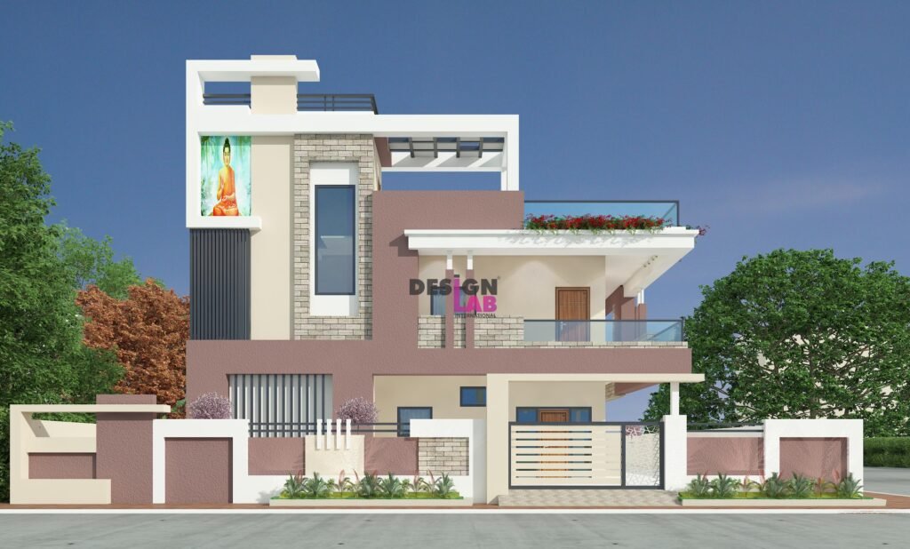 3d house design, front