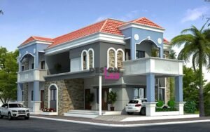 architectural design of an antique house