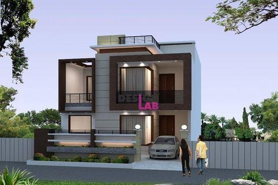 exterior house design with balcony