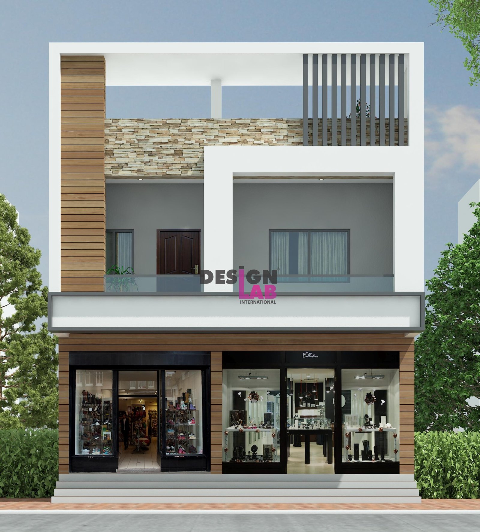 » Modern g+1 Commercial Building Elevation Ideas