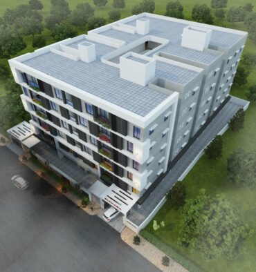 » birds eye view apartment 3d design exterior images