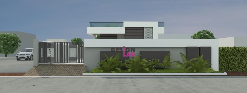 Image of Home boundary wall Design with gate
