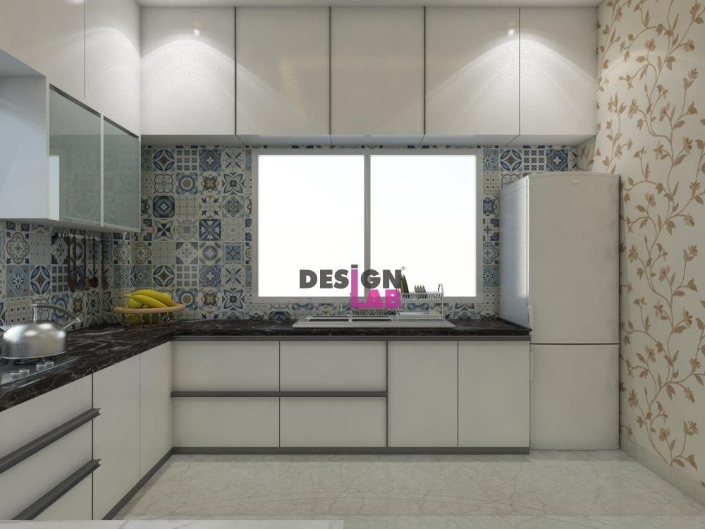 Image of Modern L shape modular kitchen design