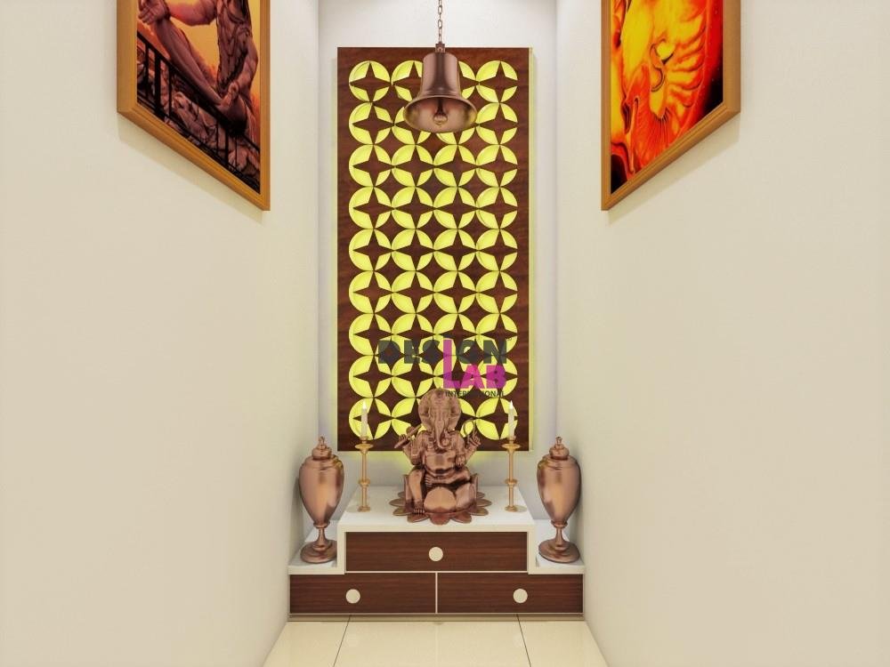 Image of Modern mandir design for Home