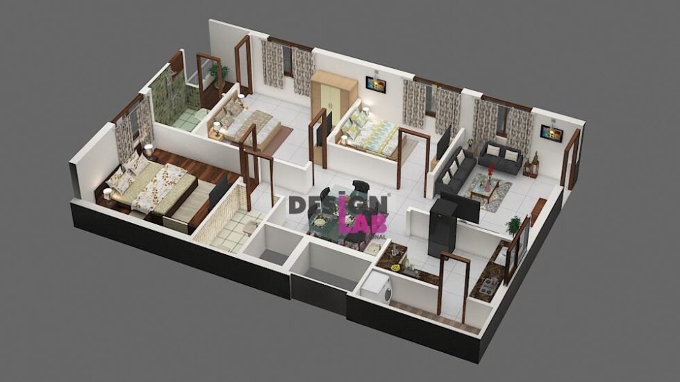 » house plan design 1200 sq ft 3 bhk