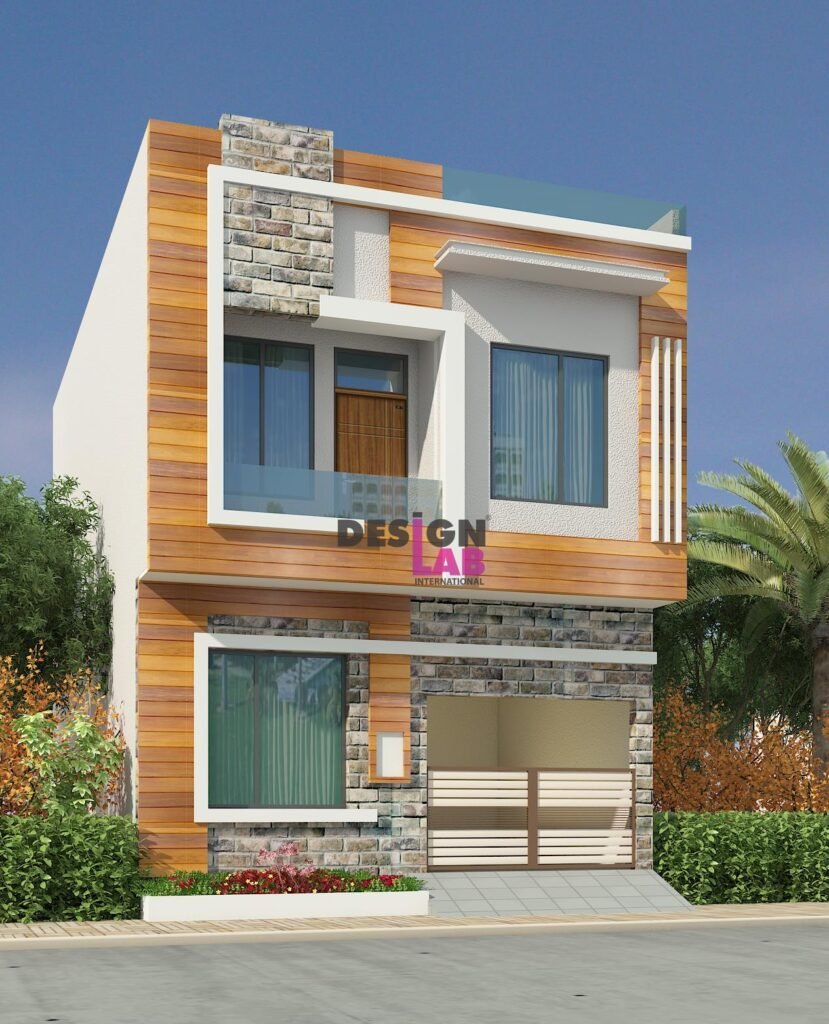small two story modern house