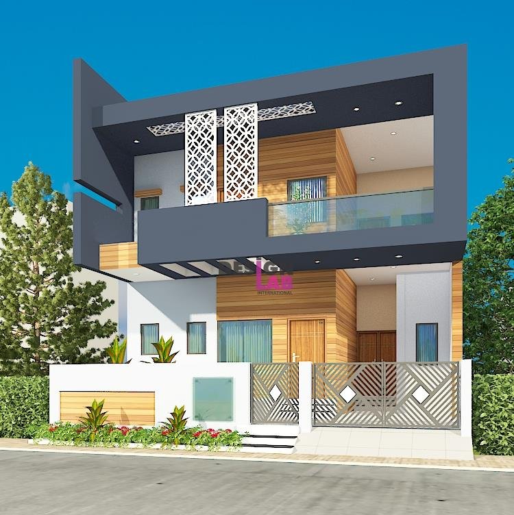 small modern two story house