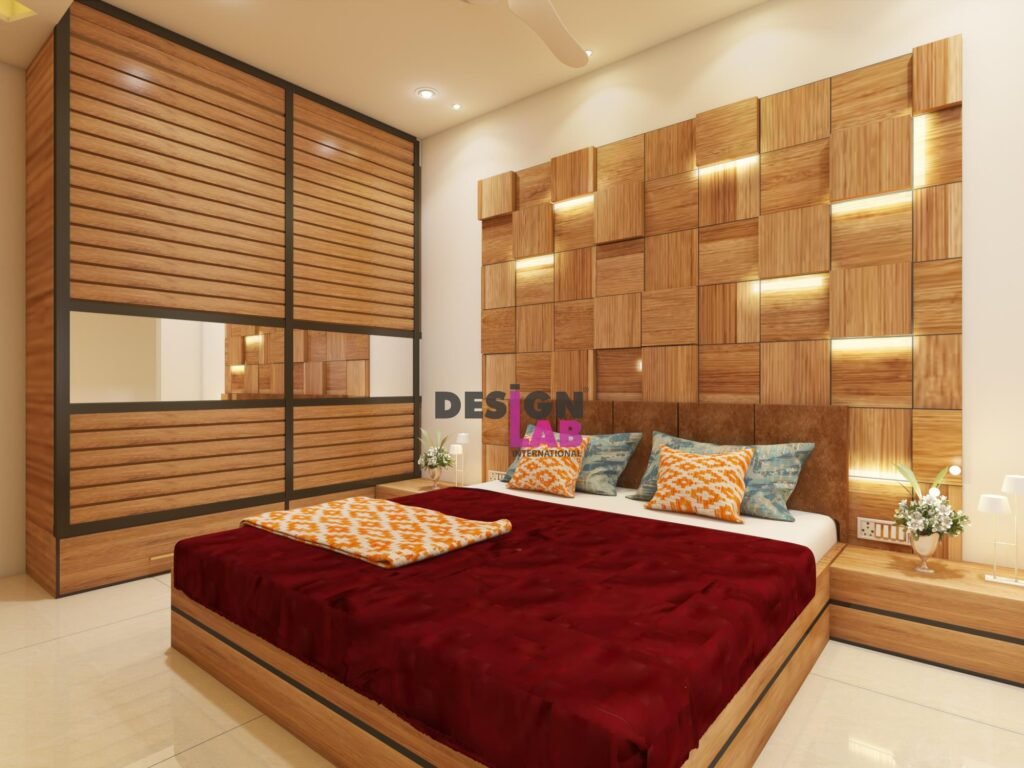 Modern wooden bedroom design