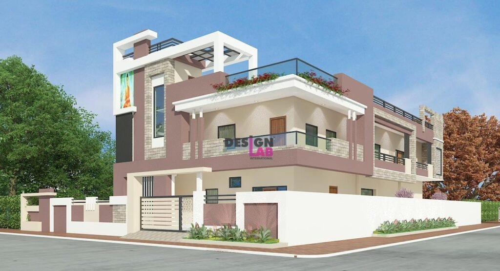 beautiful house design with balcony