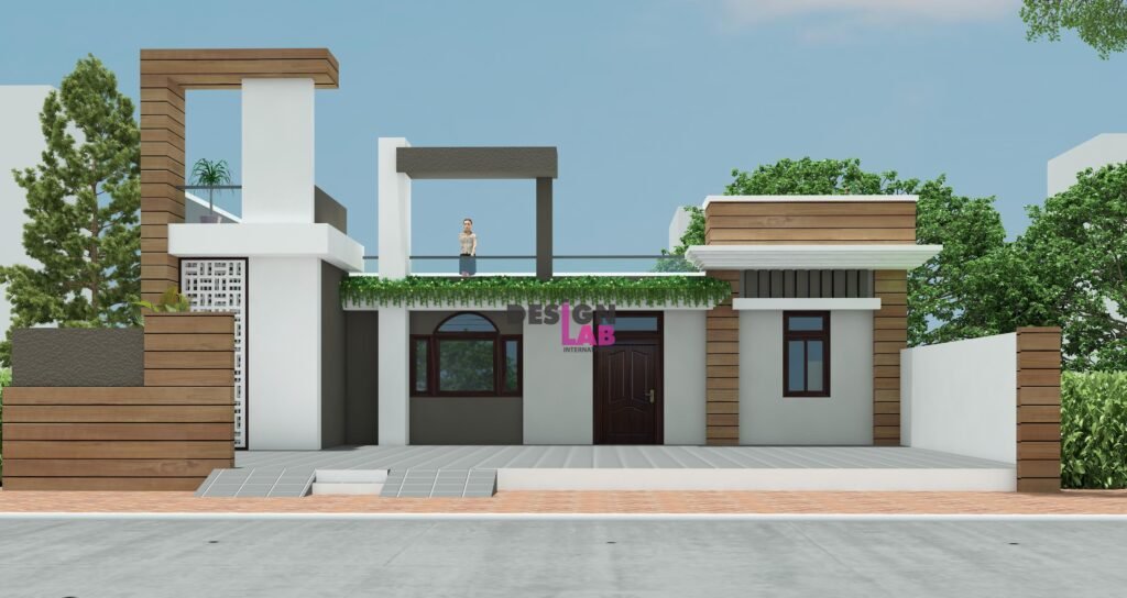 Image of Modern one story house exterior