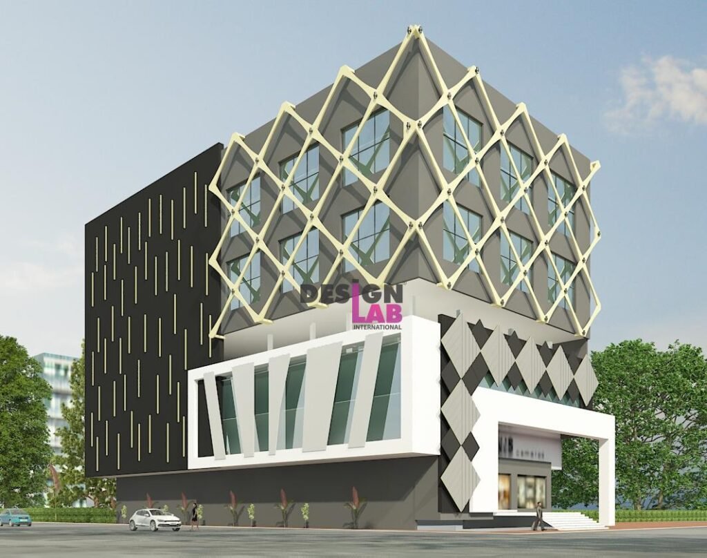 modern 2 storey commercial building design,