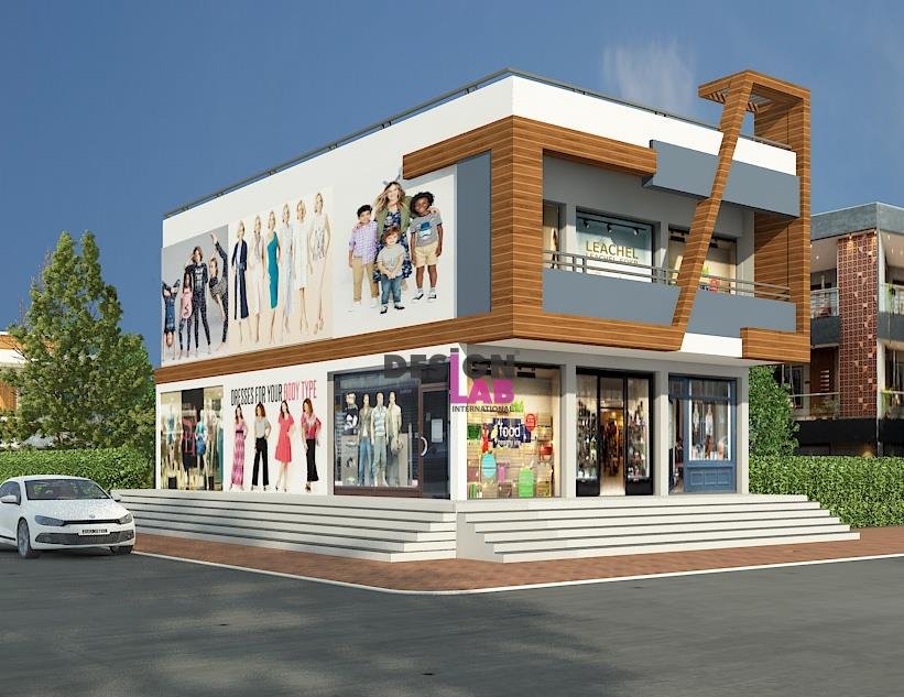 Image of Two Storey commercial building elevation