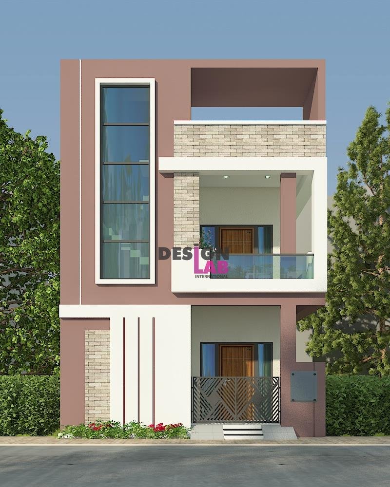 Small 2 storey house Plans 3D
