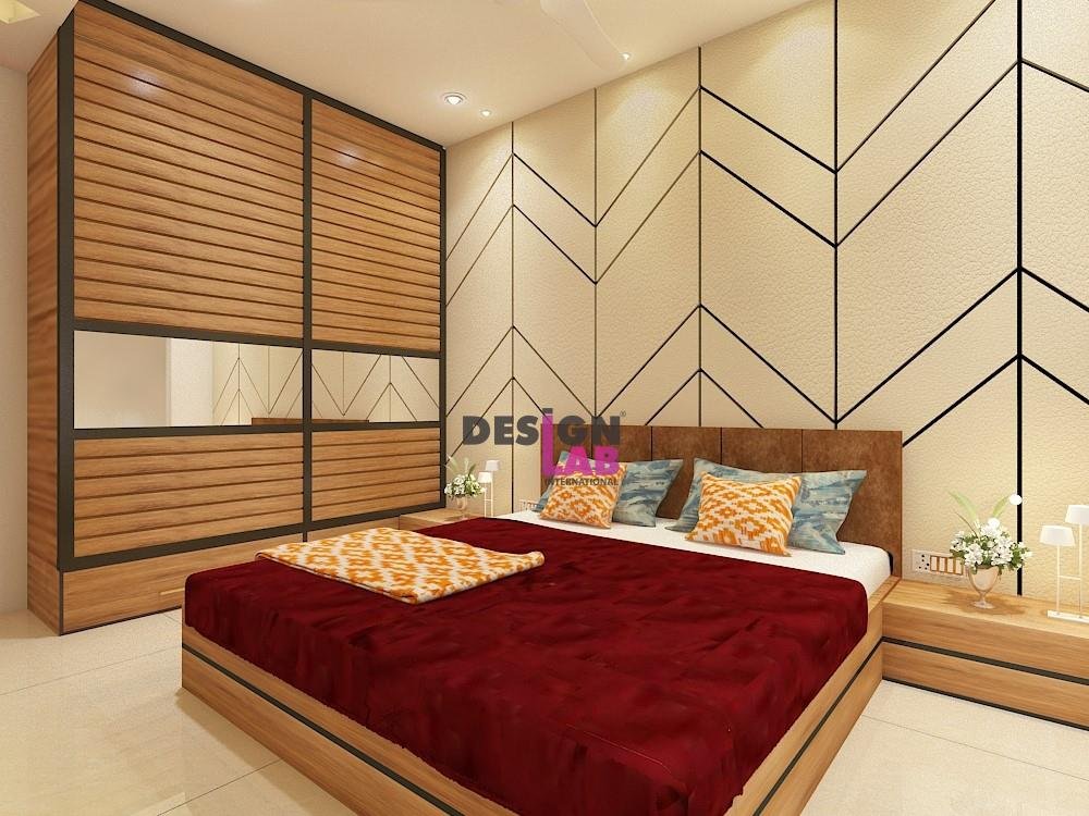 Image of Wooden master bedroom Interior Design
