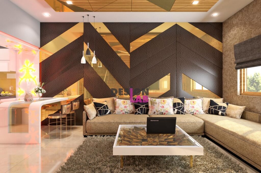 Image of Interior lighting design for living room,