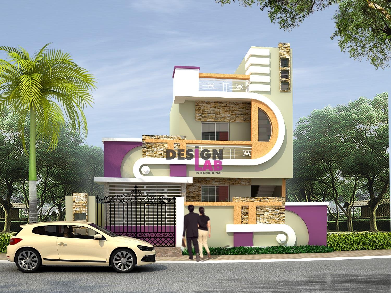» Modern 3d Elevation For Single Floor House