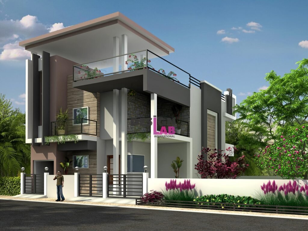 Image of Modern normal house front elevation designs