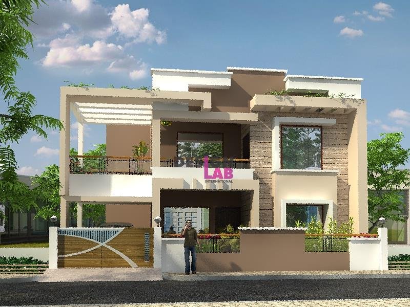 Image of Double storey house Plans with balcony