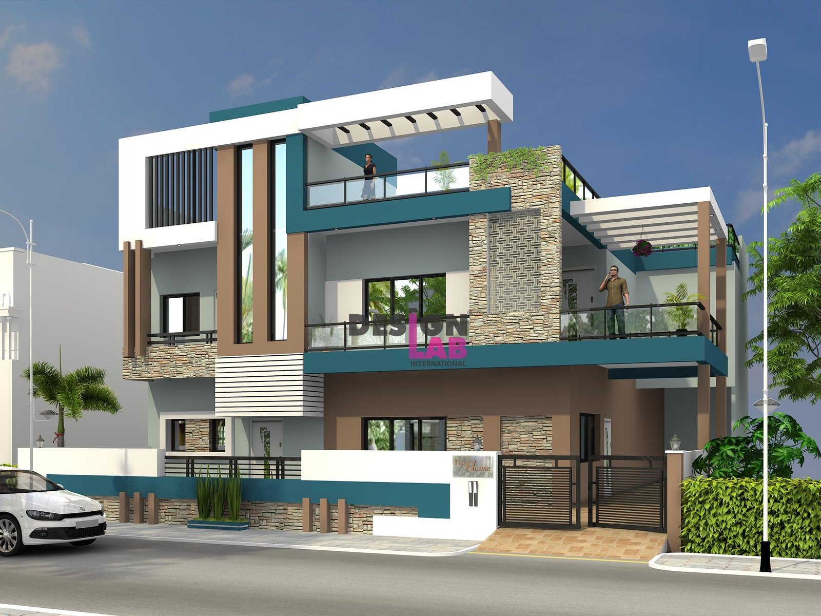 » Modern House Front Design Indian Style