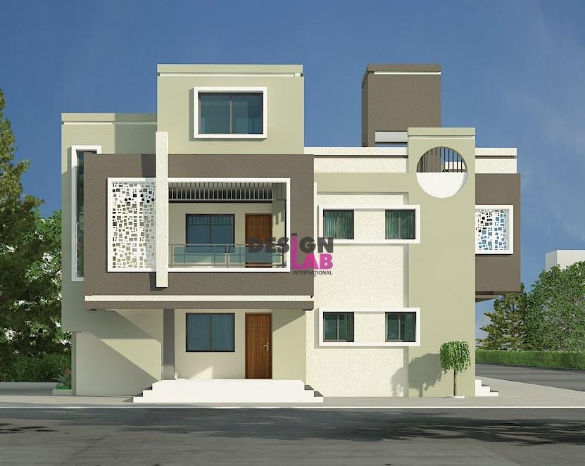 Image of 3d front elevation double floor