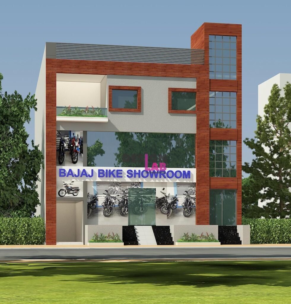 front elevation design for commercial building