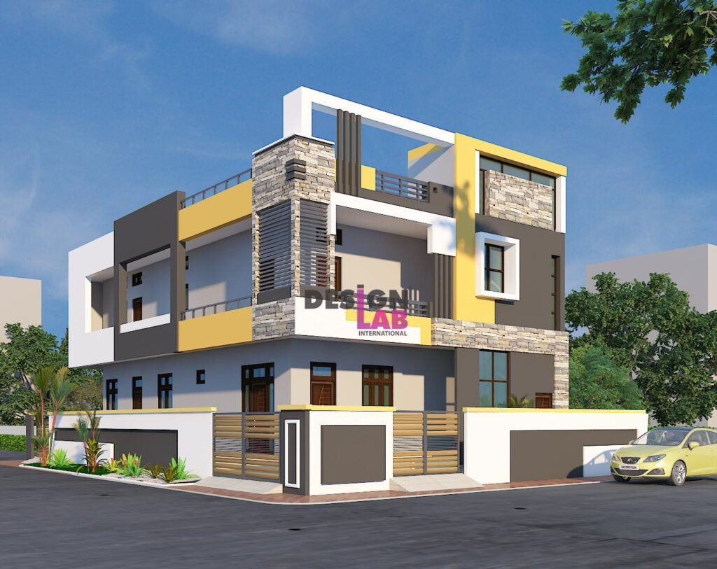 Two storey House Plans with Balcony