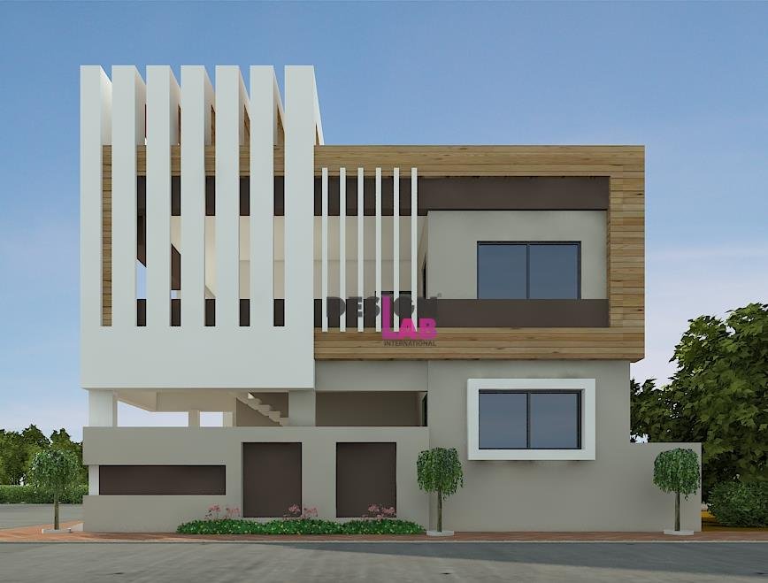 house front cement design