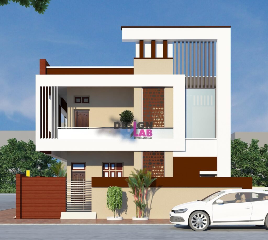 Image of Small house Outside colour combination2023