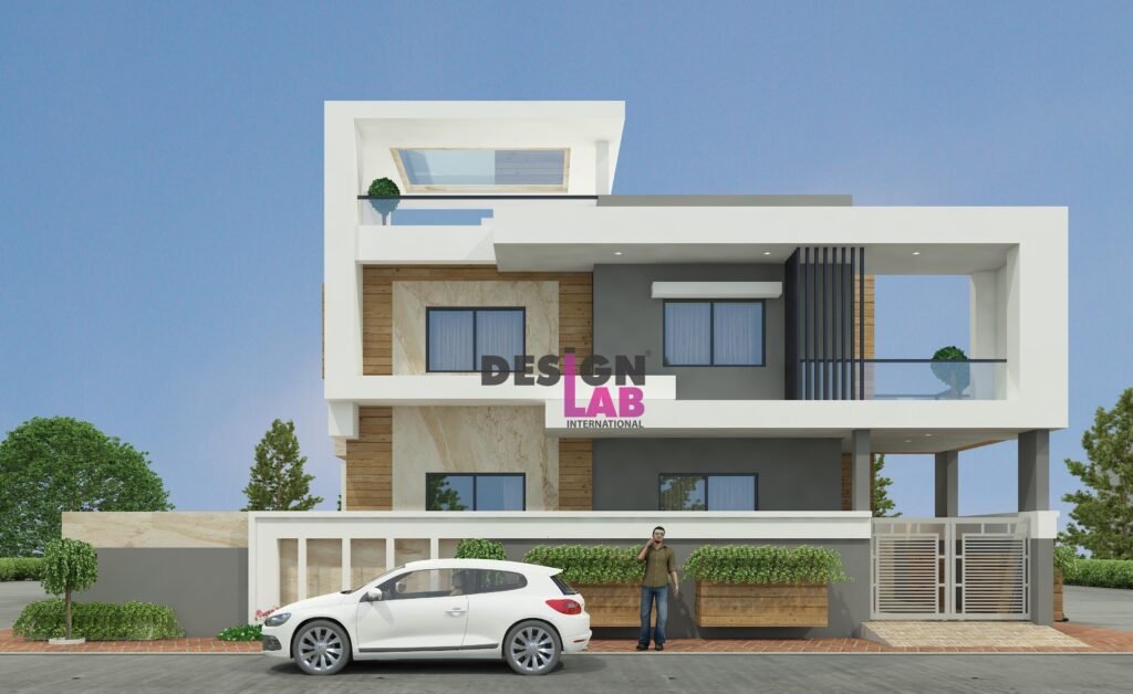 Image of Modern townhouse exterior design