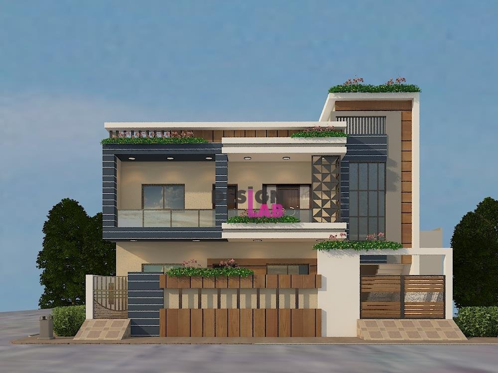 Image of 3D Duplex House Elevation Designs images