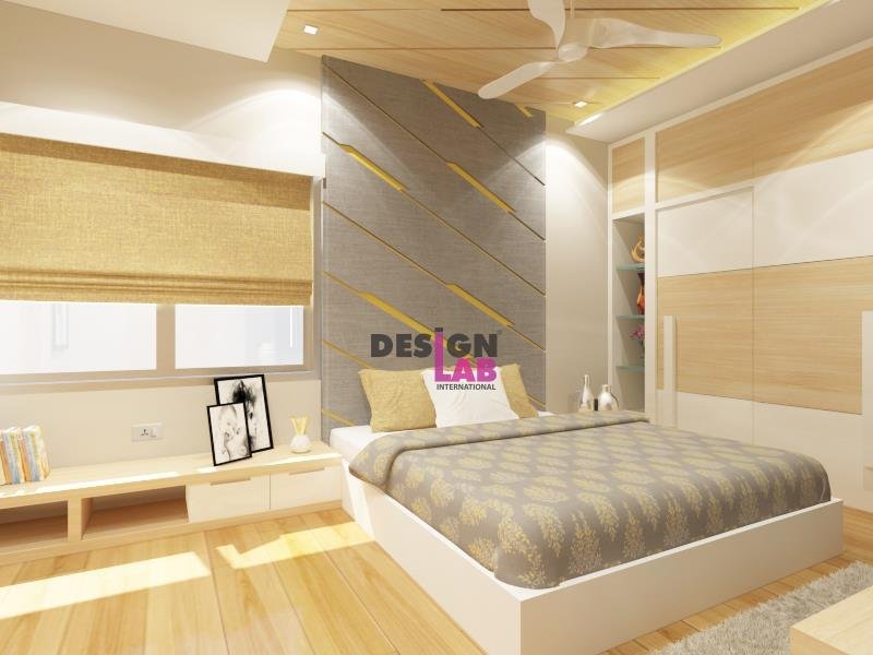 Image of Wooden wall Design for bedroom