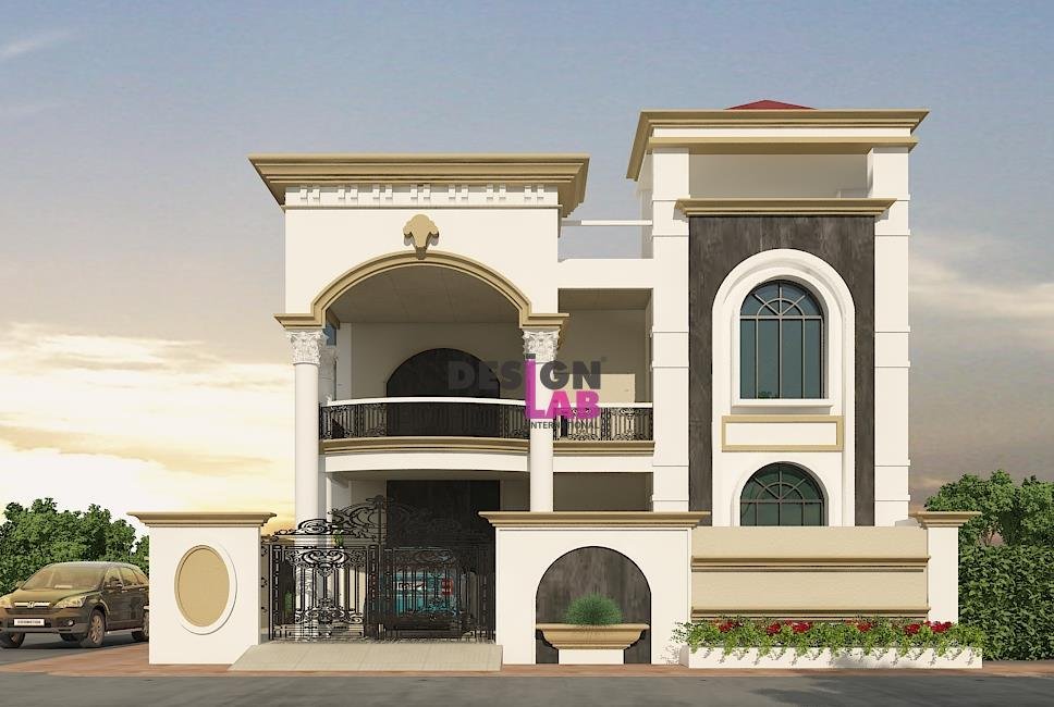Image of House front elevation colour combination
