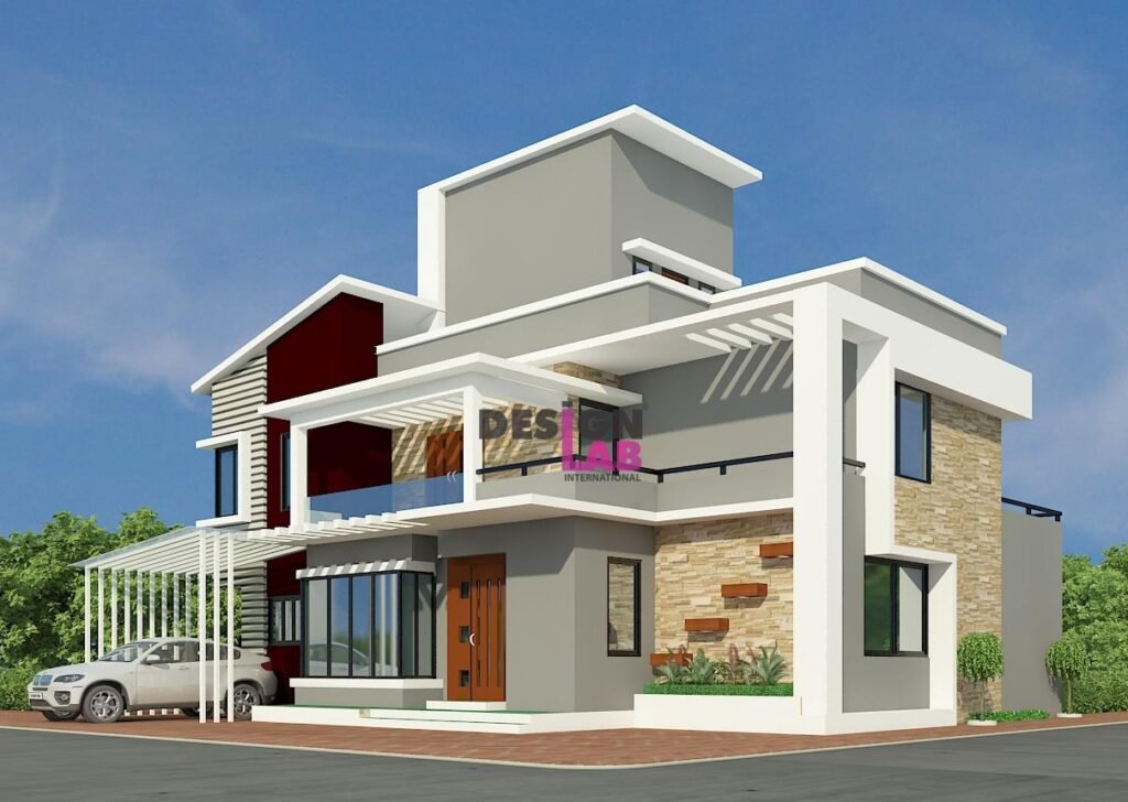 Image of Modern house facade materials