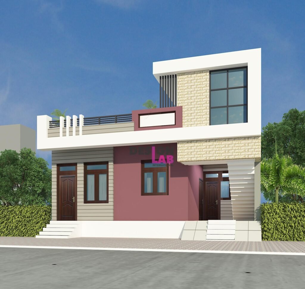 low cost house front design images