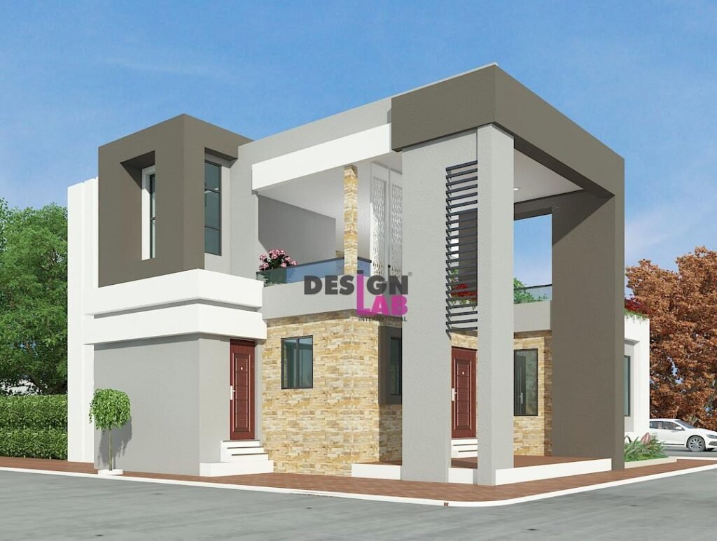 Small two Storey House Plans with Balcony