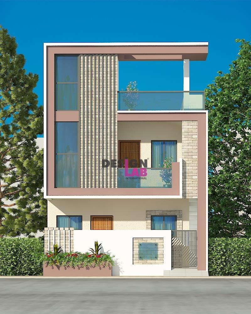 Simple House Front colour Design