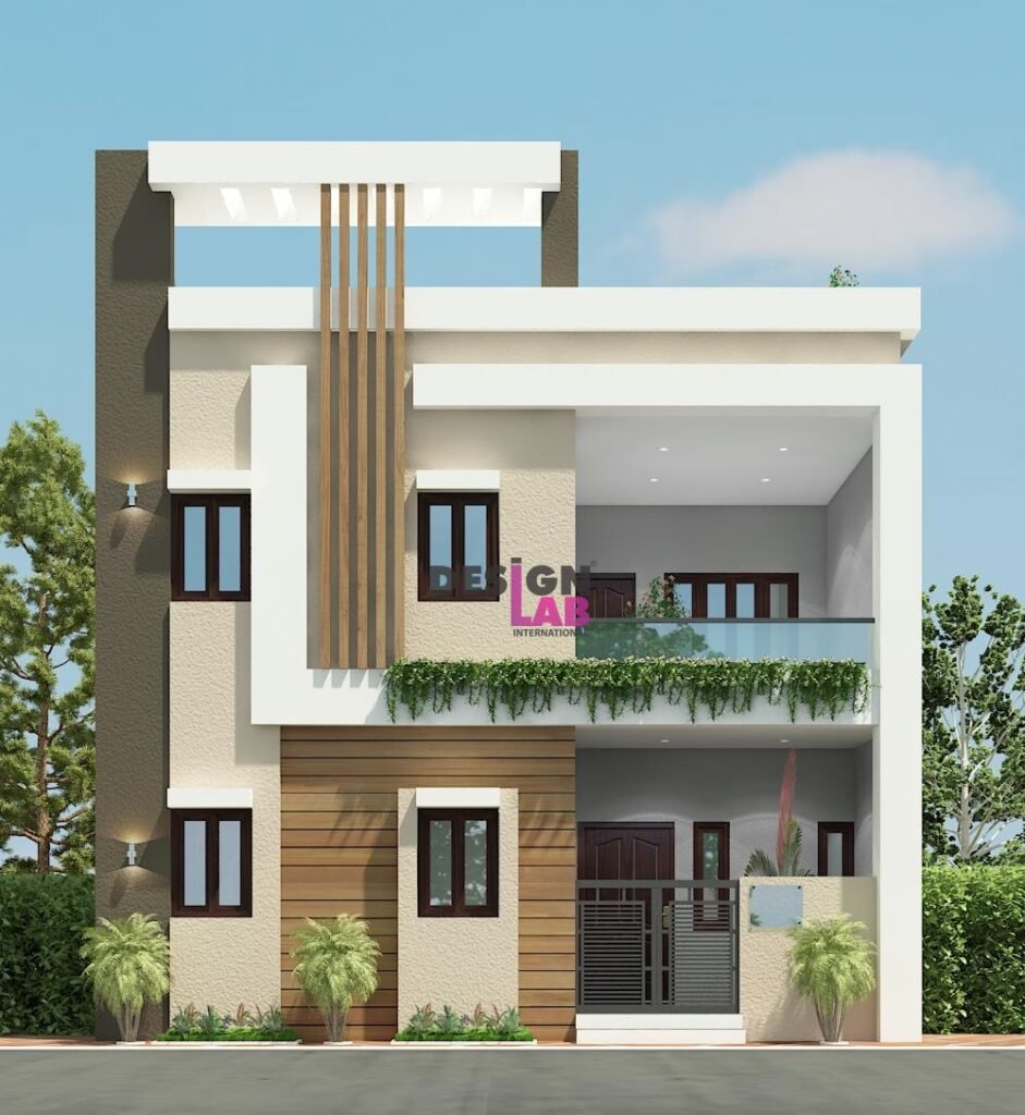 Image of 4 bedroom double storey House Plans with balcony