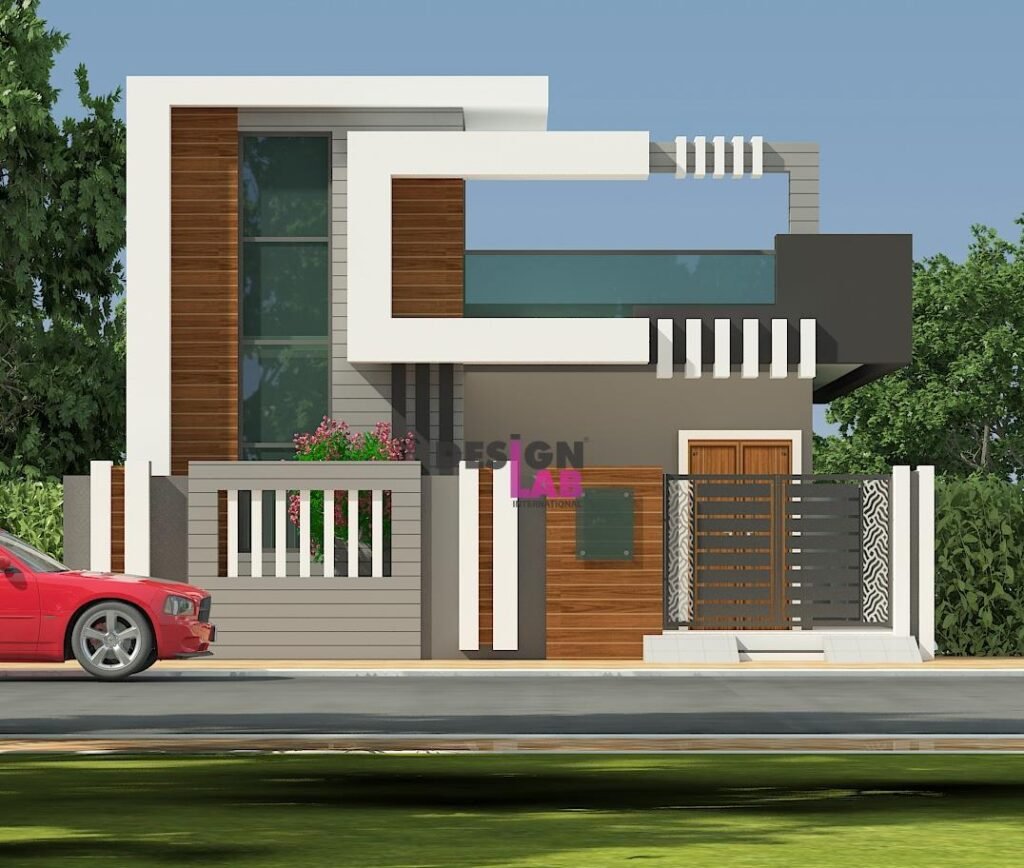 low budget house front elevation