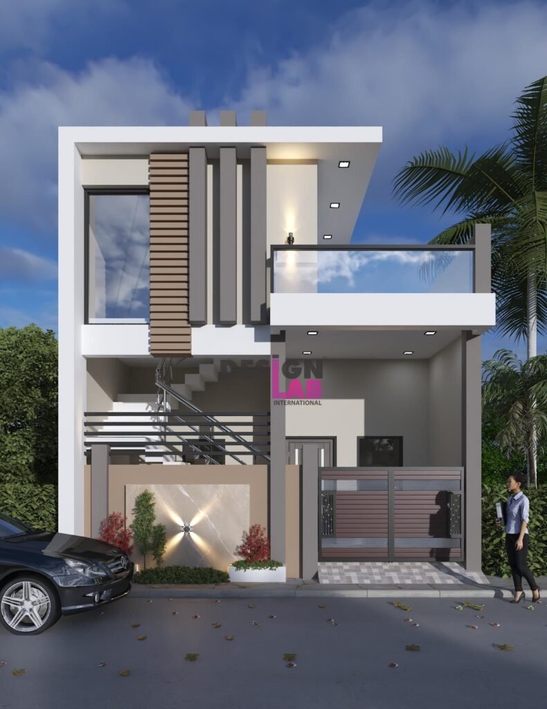 Image of Modern house exterior one story