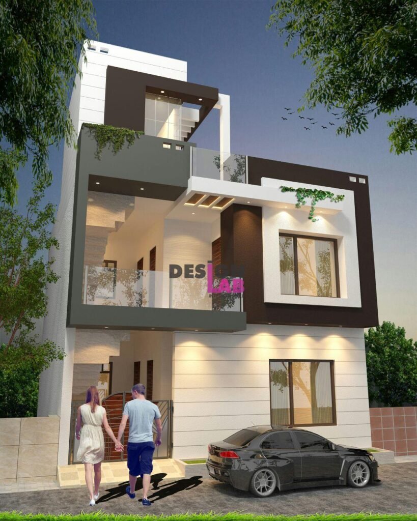 Image of Town House front Design pictures